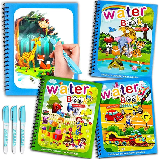 Magical Book Water Drawing Montessori Toys Reusable Coloring Book