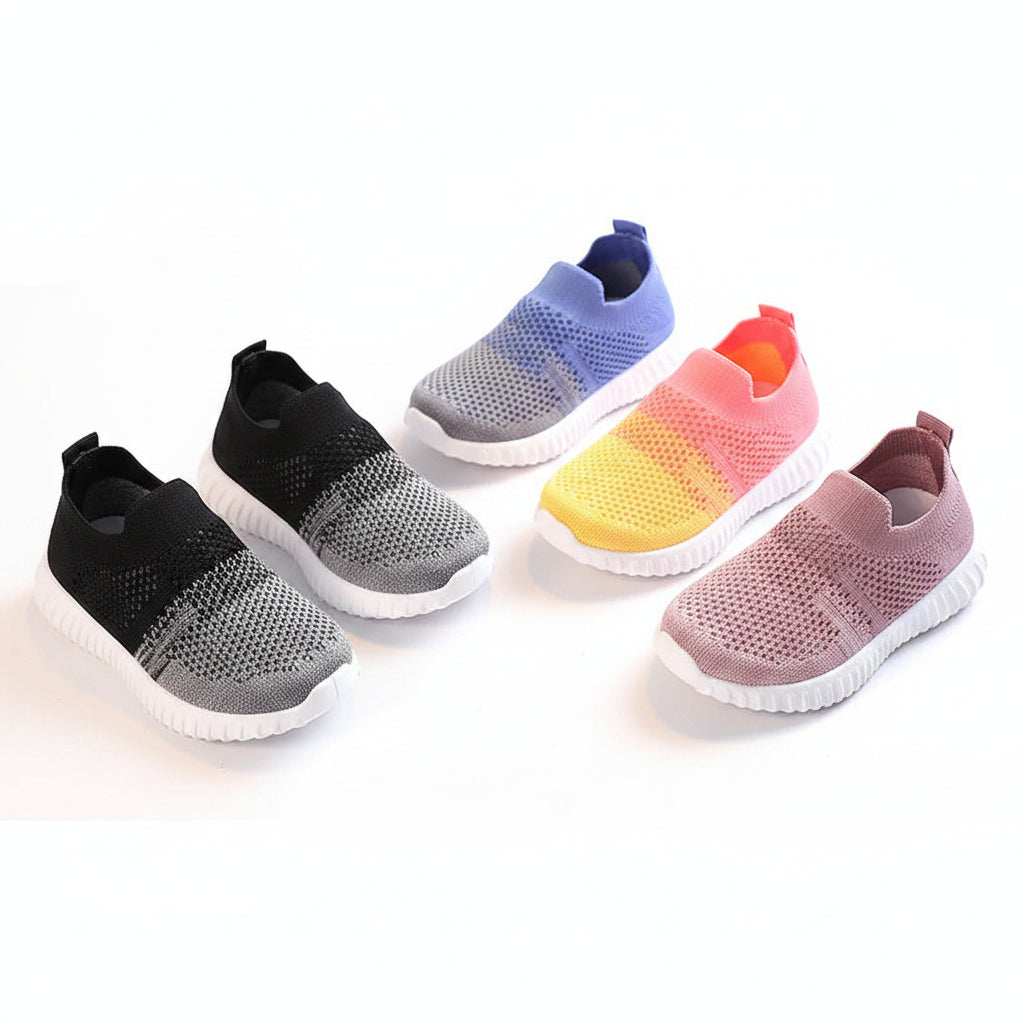 Girls' Knit Slip-On Breathable Sneakers