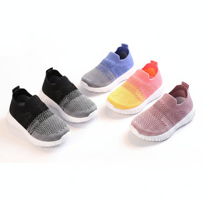 Girls' Knit Slip-On Breathable Sneakers