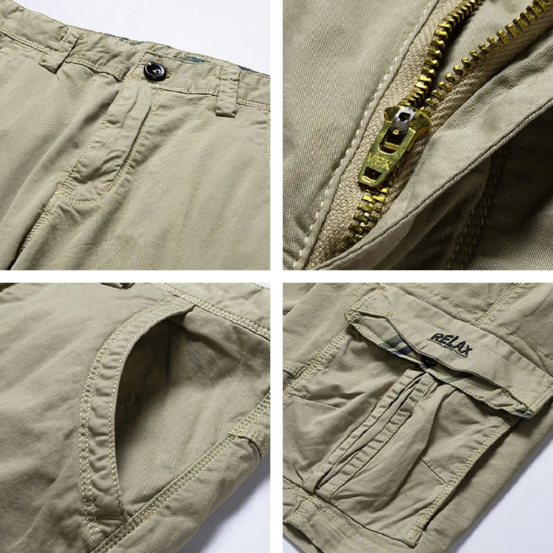 Men's Multi-Pocket Cotton Cargo Shorts | Quick-Dry Military Shorts in 13 Colors