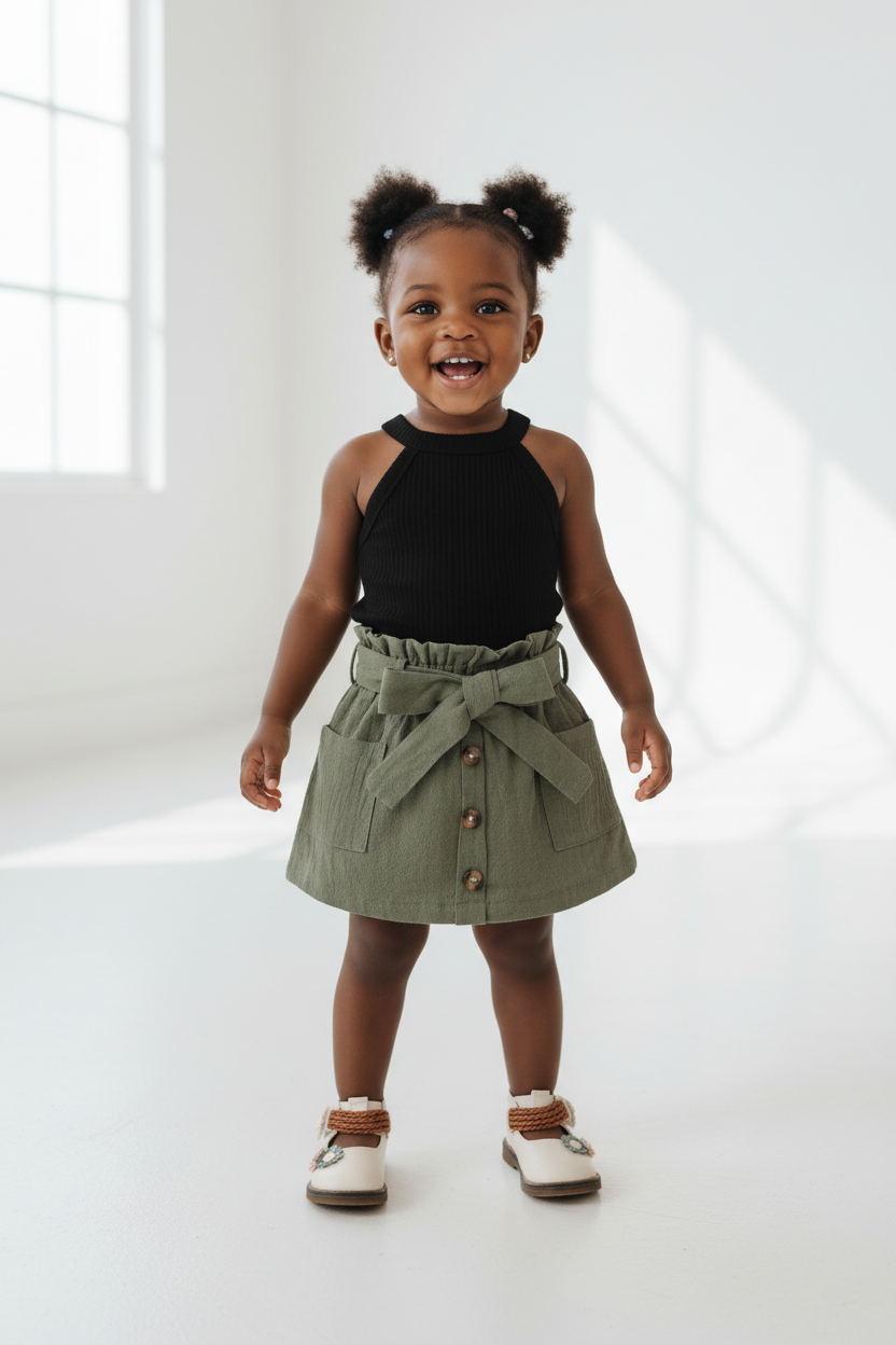 Baby Girls' Sleeveless Tank & Short Set