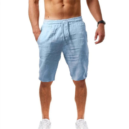 Men's Cotton Linen Casual Shorts