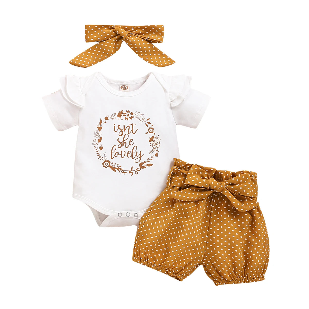 Baby Girls' 2-Piece Polka Dot Short Set