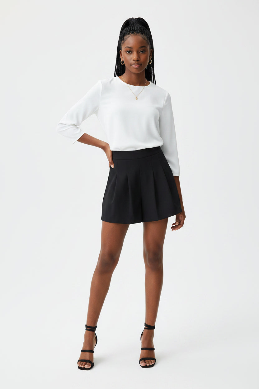 Youth Girls' High Waist Casual Shorts