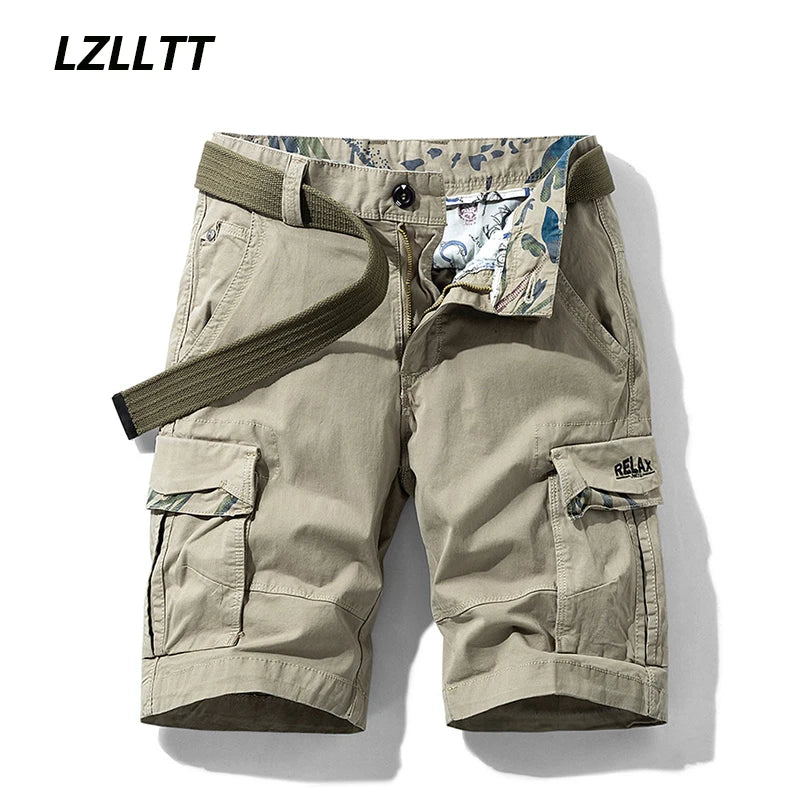 Men's Multi-Pocket Cotton Cargo Shorts | Quick-Dry Military Shorts in 13 Colors