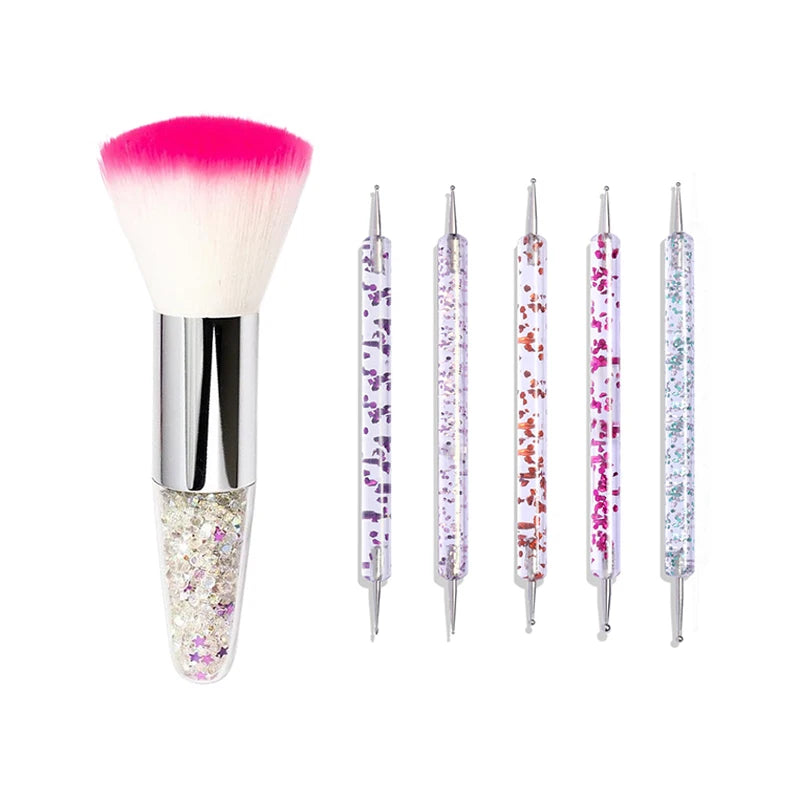 Nail Art Brush Remove Nail Dust Brush Acrylic UV Gel Polish Powder