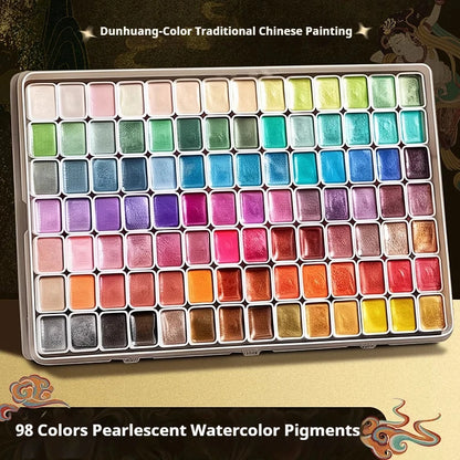 20/36/98 Color Pearlescent Watercolor Paint- Intense Sparkle Light