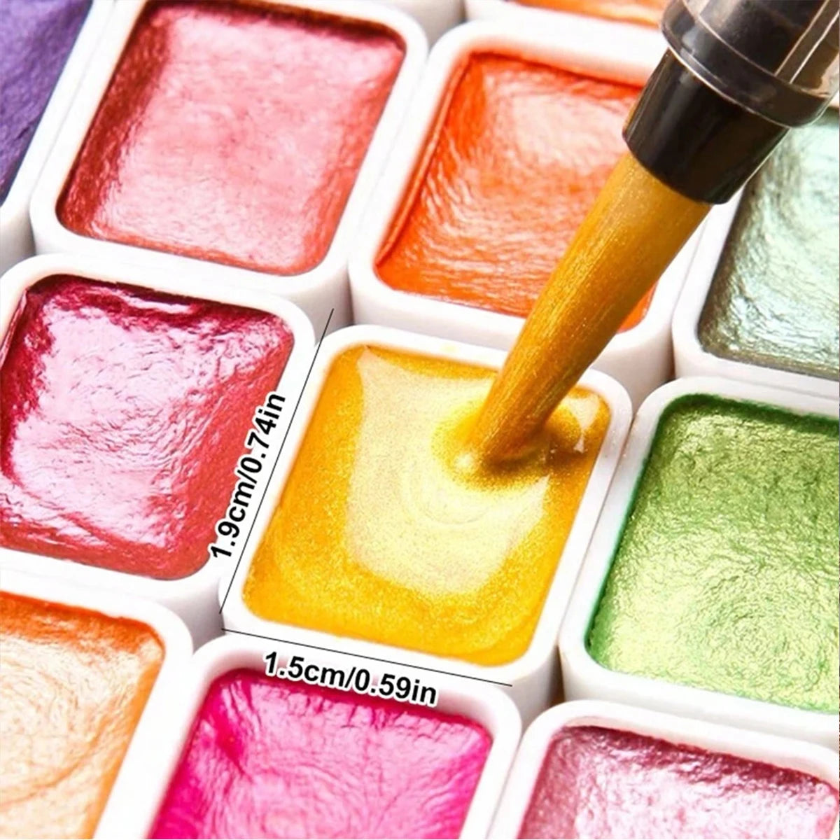 20/36/98 Color Pearlescent Watercolor Paint- Intense Sparkle Light