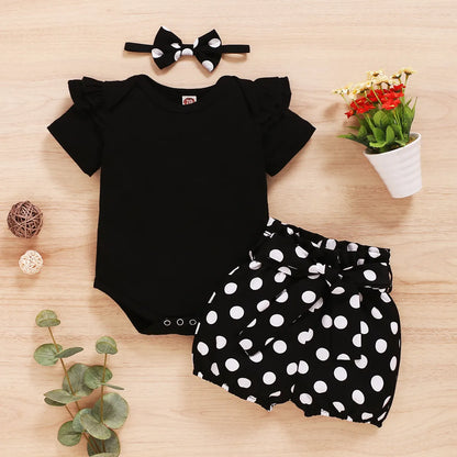 Baby Girls' 2-Piece Polka Dot Short Set