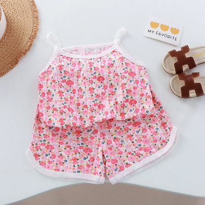 Girls 2-Piece Floral Short Set