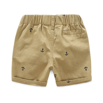 Geometric Print Cotton Shorts for Boys