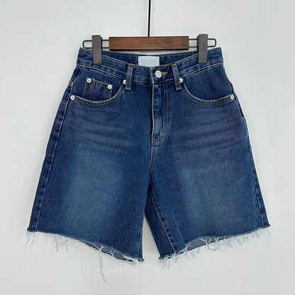 Youth Girls' High-Waist Denim Shorts