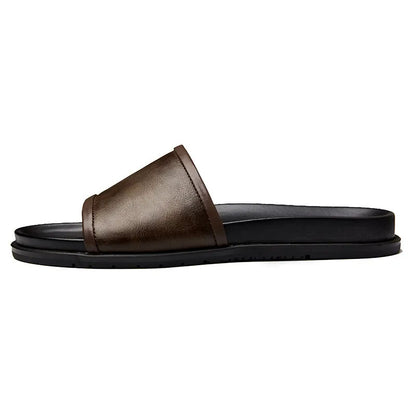 Men's Handmade Genuine Cow Leather Slide Sandals