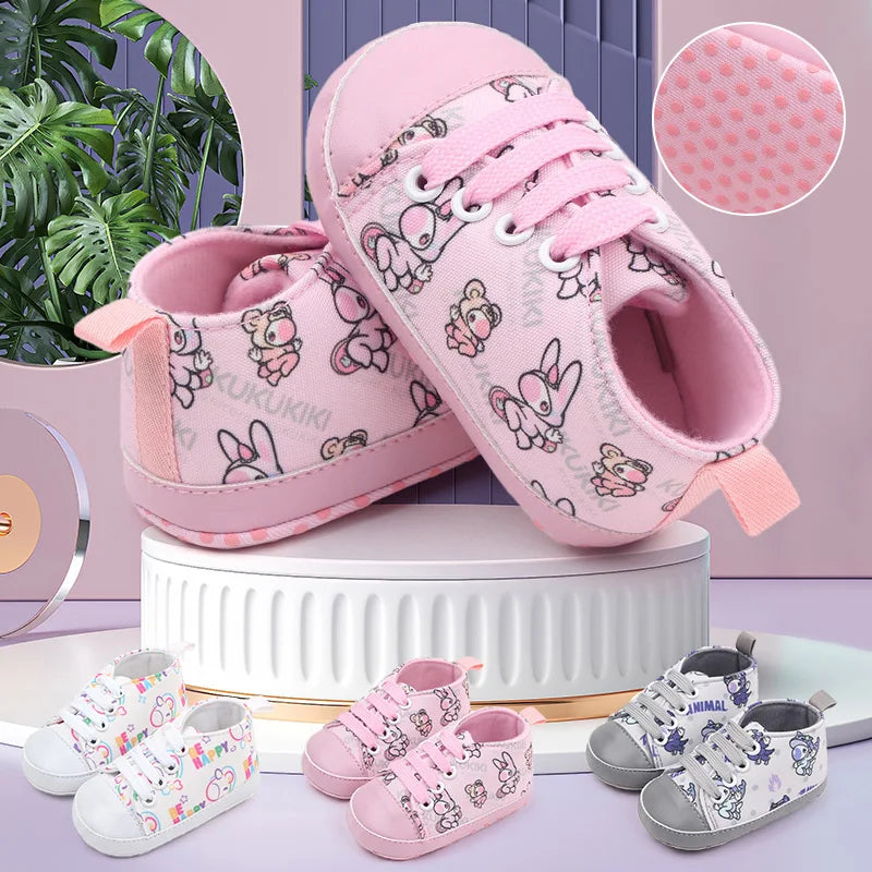 Baby Girls' Unicorn Print First Walker Sneakers