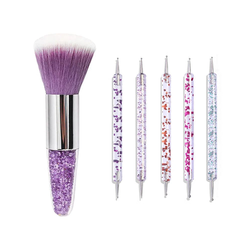 Nail Art Brush Remove Nail Dust Brush Acrylic UV Gel Polish Powder