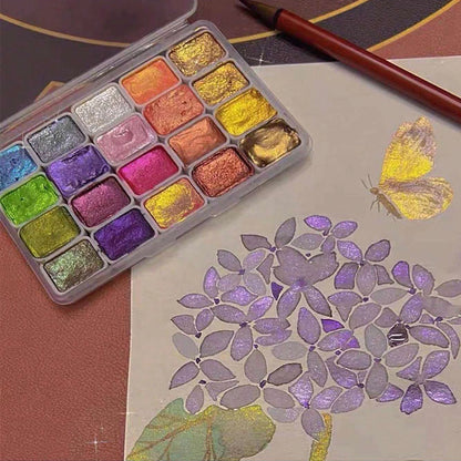 20/36/98 Color Pearlescent Watercolor Paint- Intense Sparkle Light