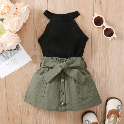 Baby Girls' Sleeveless Tank & Short Set