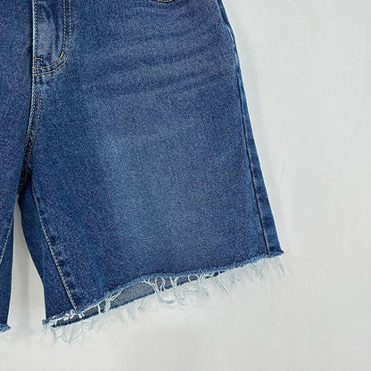 Youth Girls' High-Waist Denim Shorts