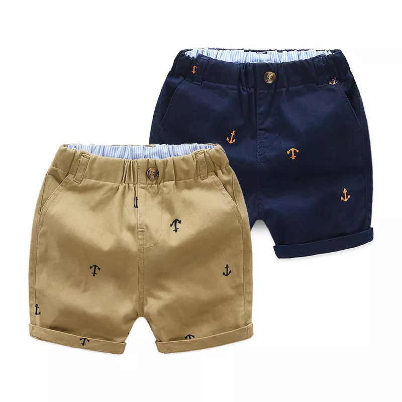 Geometric Print Cotton Shorts for Boys