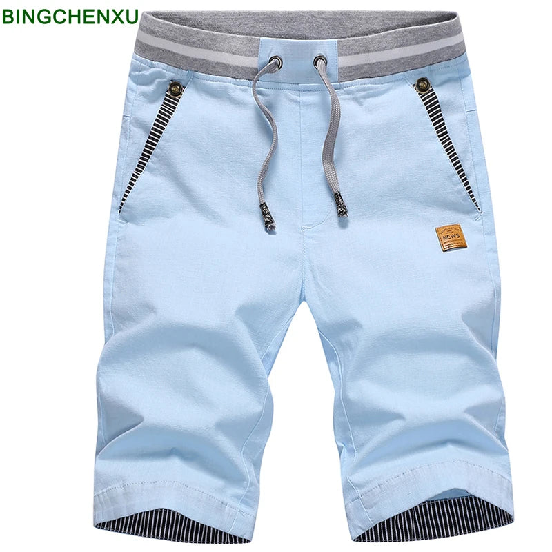 Men's Linen Cotton Casual Shorts