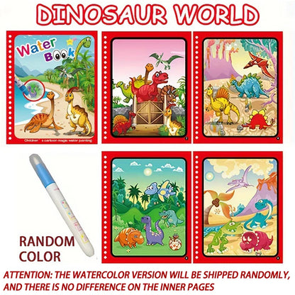 Magical Book Water Drawing Montessori Toys Reusable Coloring Book