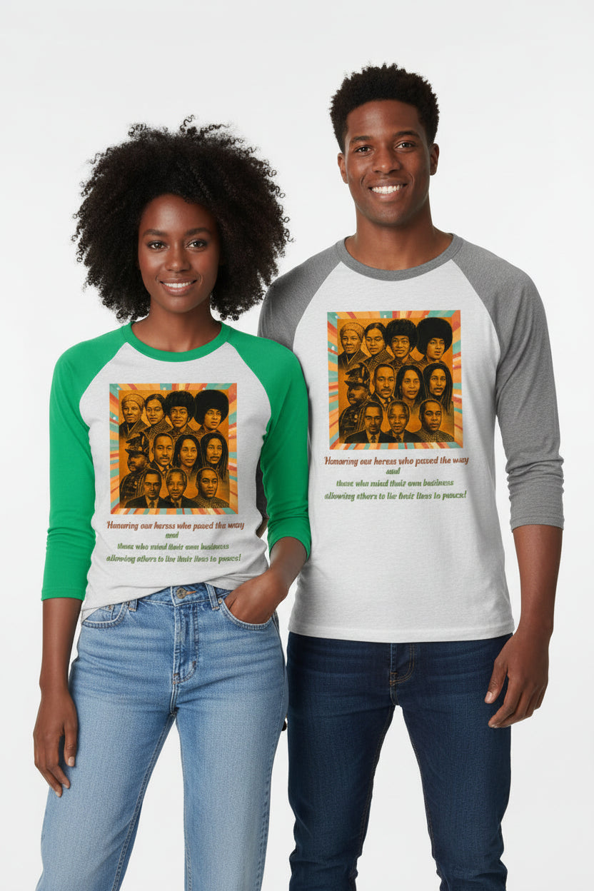 Iconic Heroes Raglan Unisex Tee