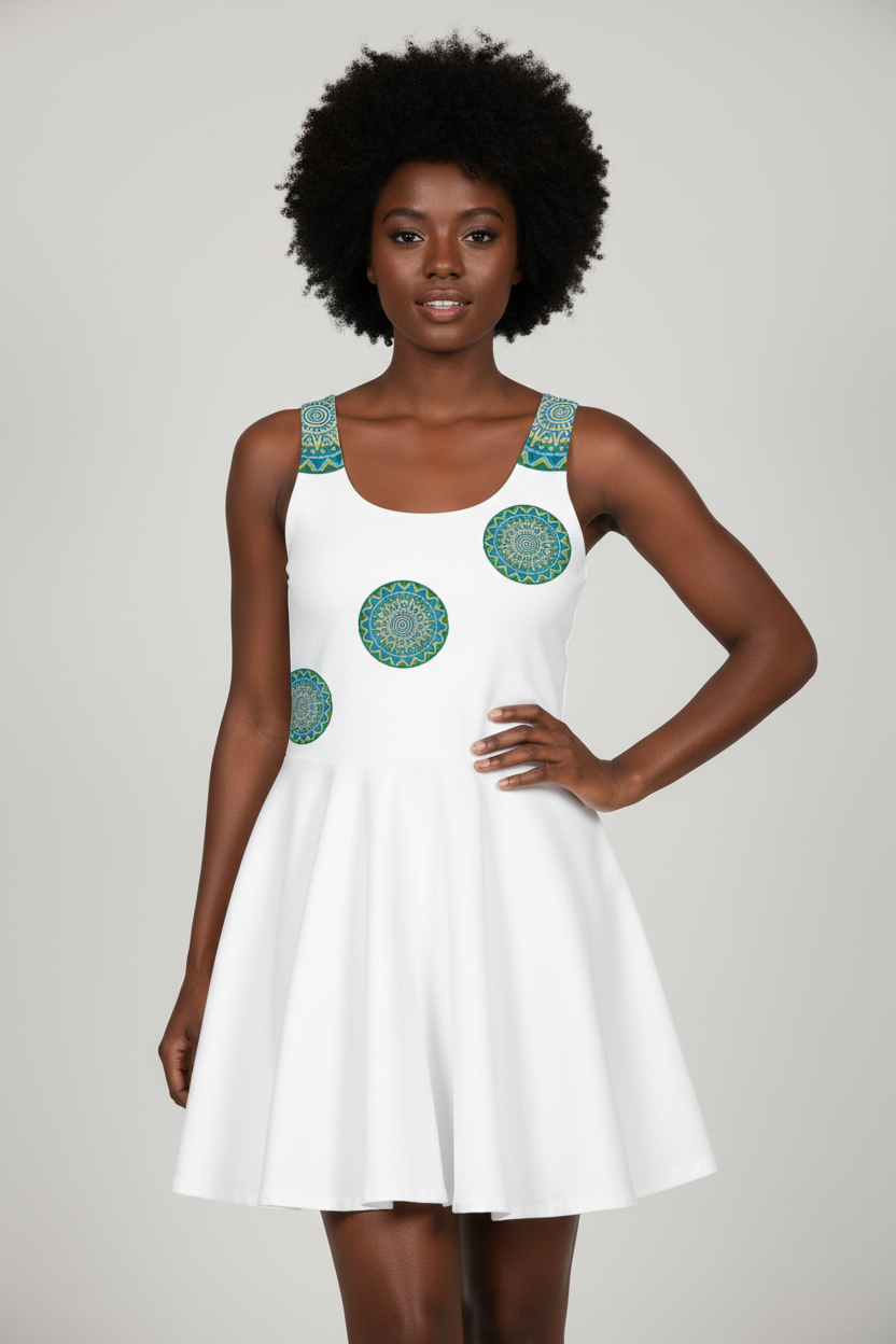 Tribal Vibes Skater Flared Dress