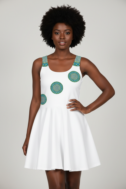 Tribal Vibes Skater Flared Dress