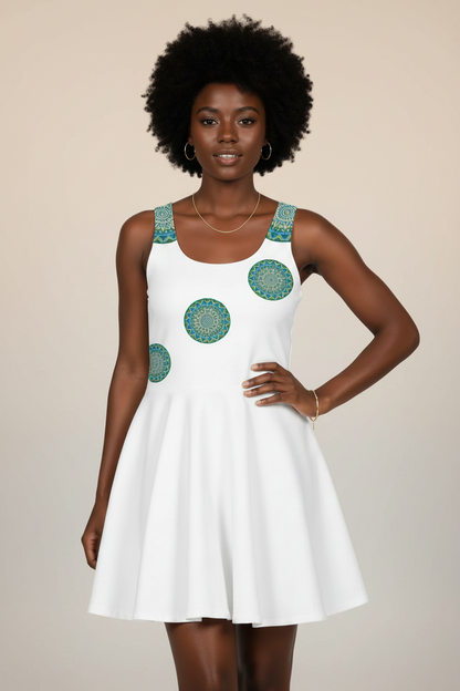 Tribal Vibes Skater Flared Dress
