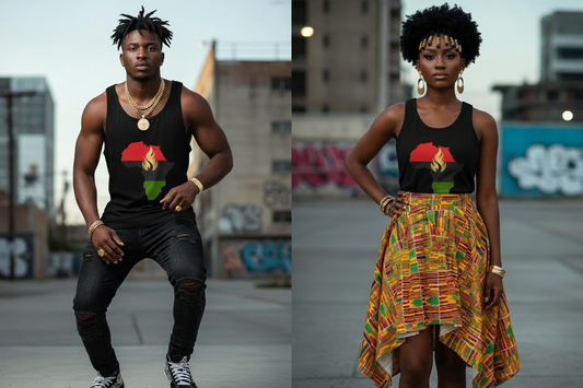 Africa Lit Unisex Tank Top