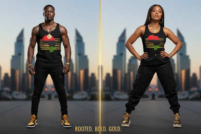 Africa on Gold Unisex Tank Top