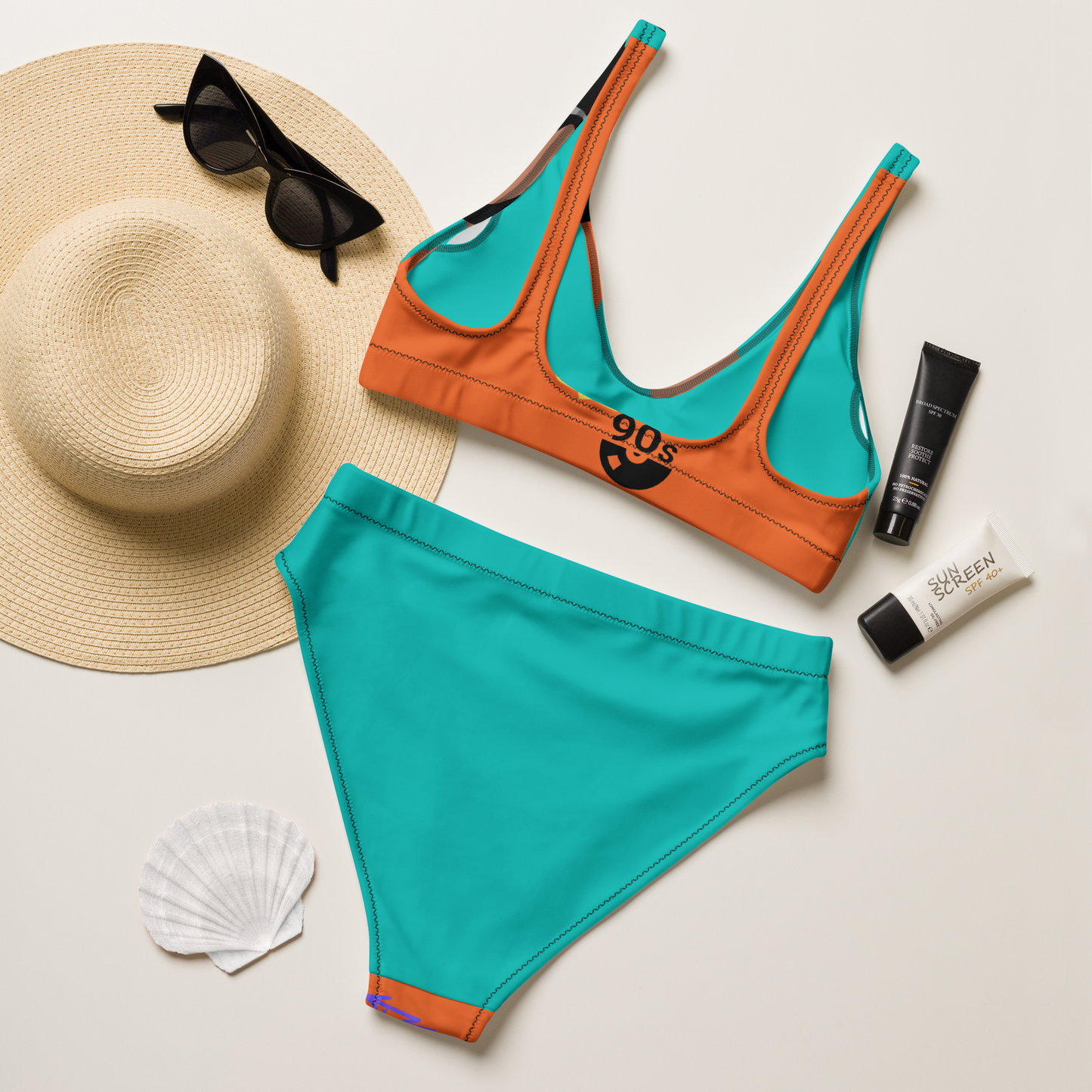 Golden Age Hip Hop High-Waisted Bikini Set