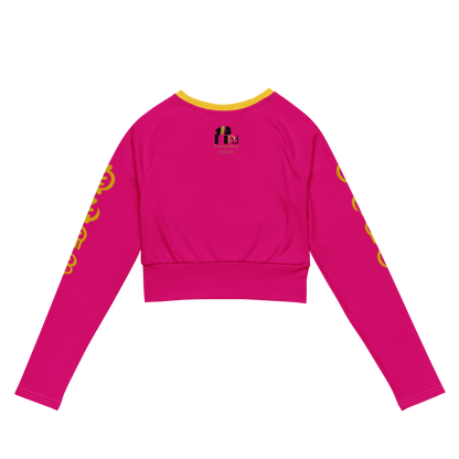 Check The Vibe Recycled Long Sleeve Crop Top For Women