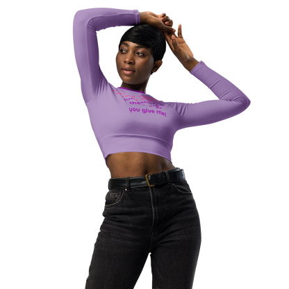 Matching Energy Recycled Long Sleeve Crop Top