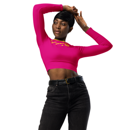Check The Vibe Recycled Long Sleeve Crop Top For Women