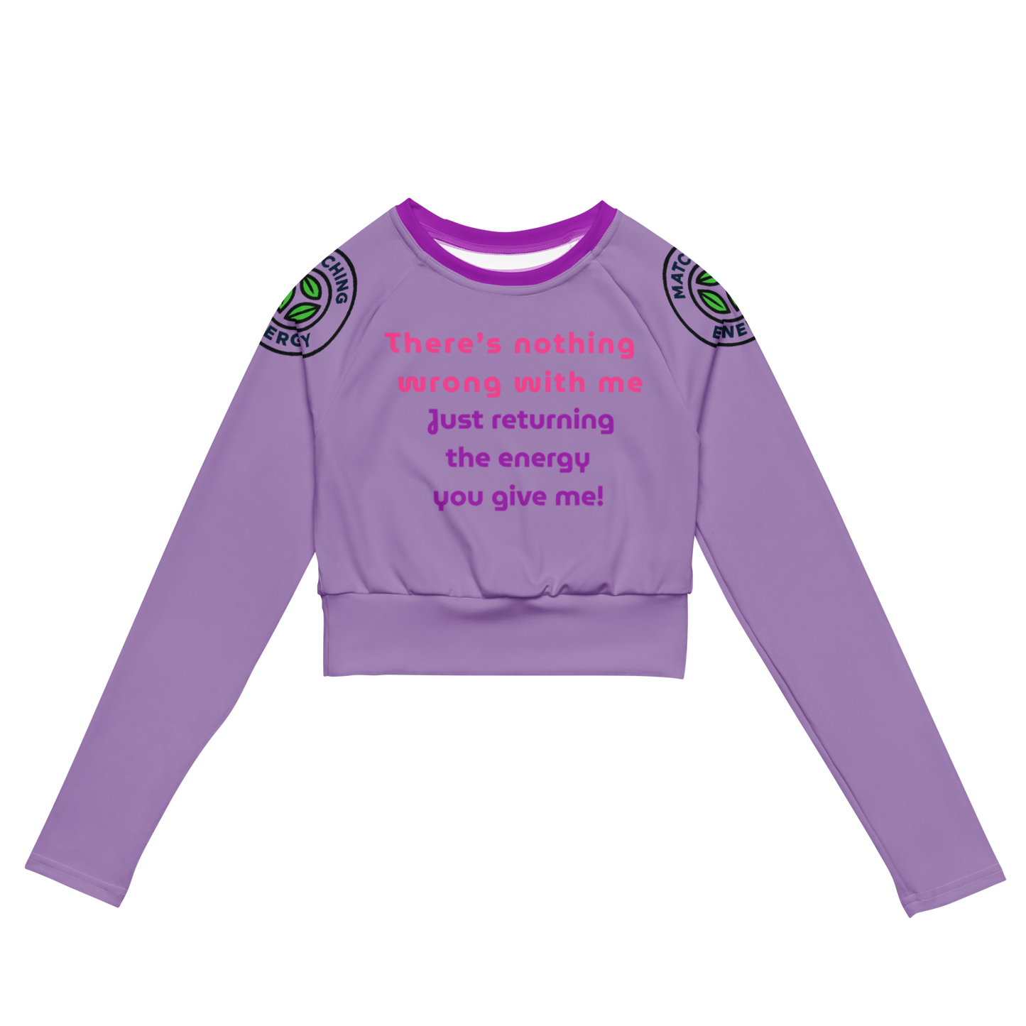 Matching Energy Recycled Long Sleeve Crop Top
