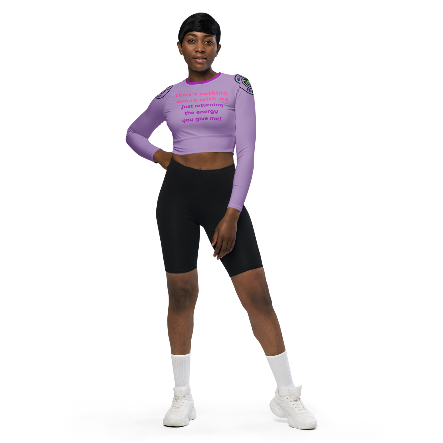 Matching Energy Recycled Long Sleeve Crop Top