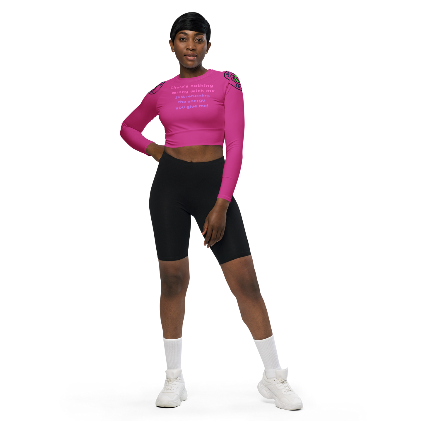 Matching Energy Recycled Long Sleeve Crop Top