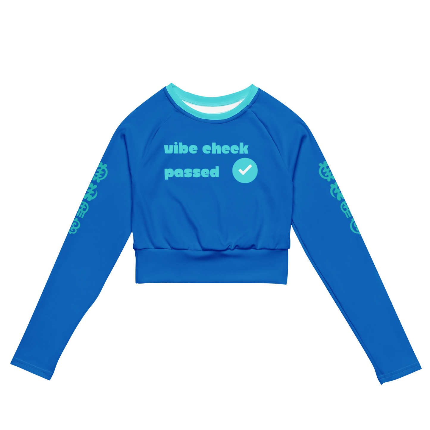 Check The Vibe Recycled Long Sleeve Crop Top For Women