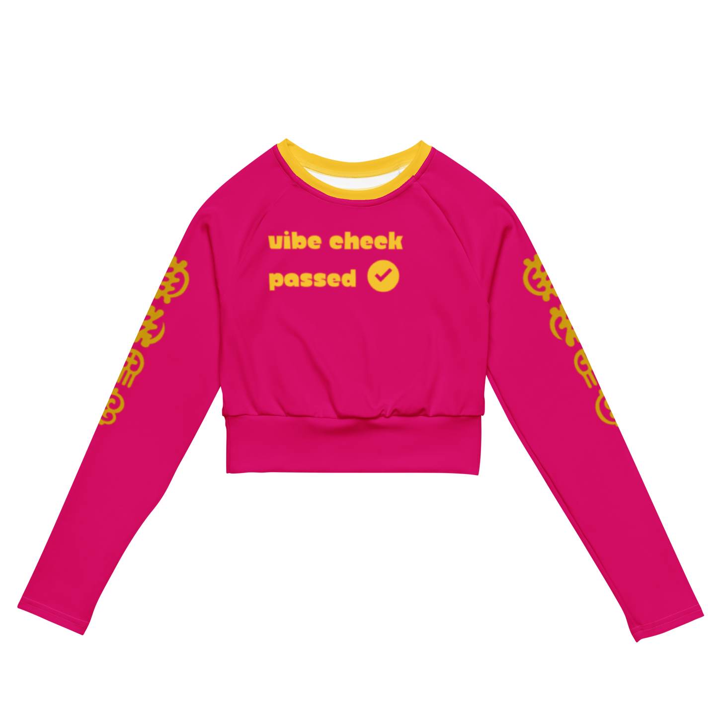 Check The Vibe Recycled Long Sleeve Crop Top For Women
