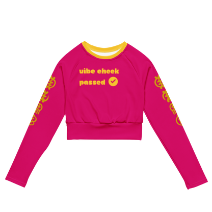 Check The Vibe Recycled Long Sleeve Crop Top For Women