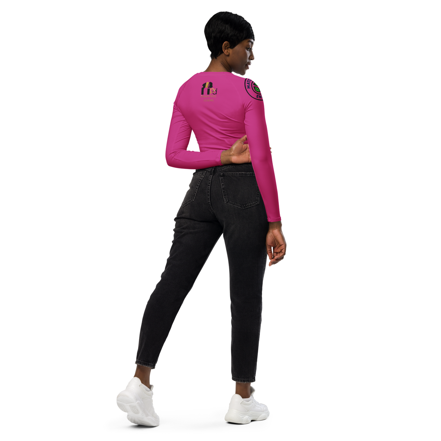 Matching Energy Recycled Long Sleeve Crop Top