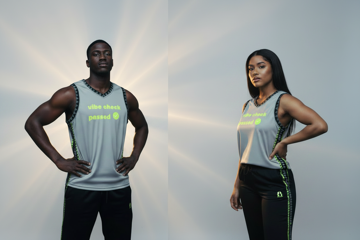 Vibe Check All-Over Print Recycled Unisex Basketball Jersey
