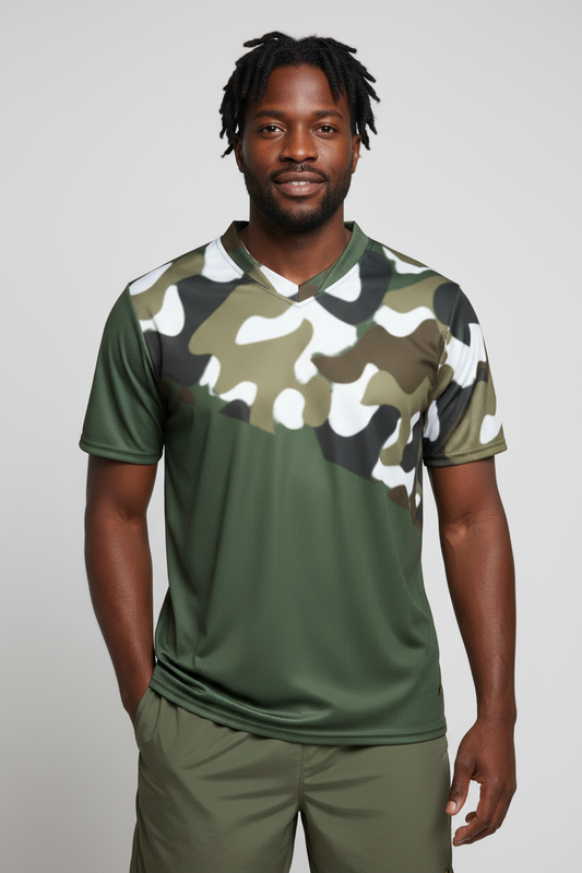 Men's Camo Print Sports Jersey