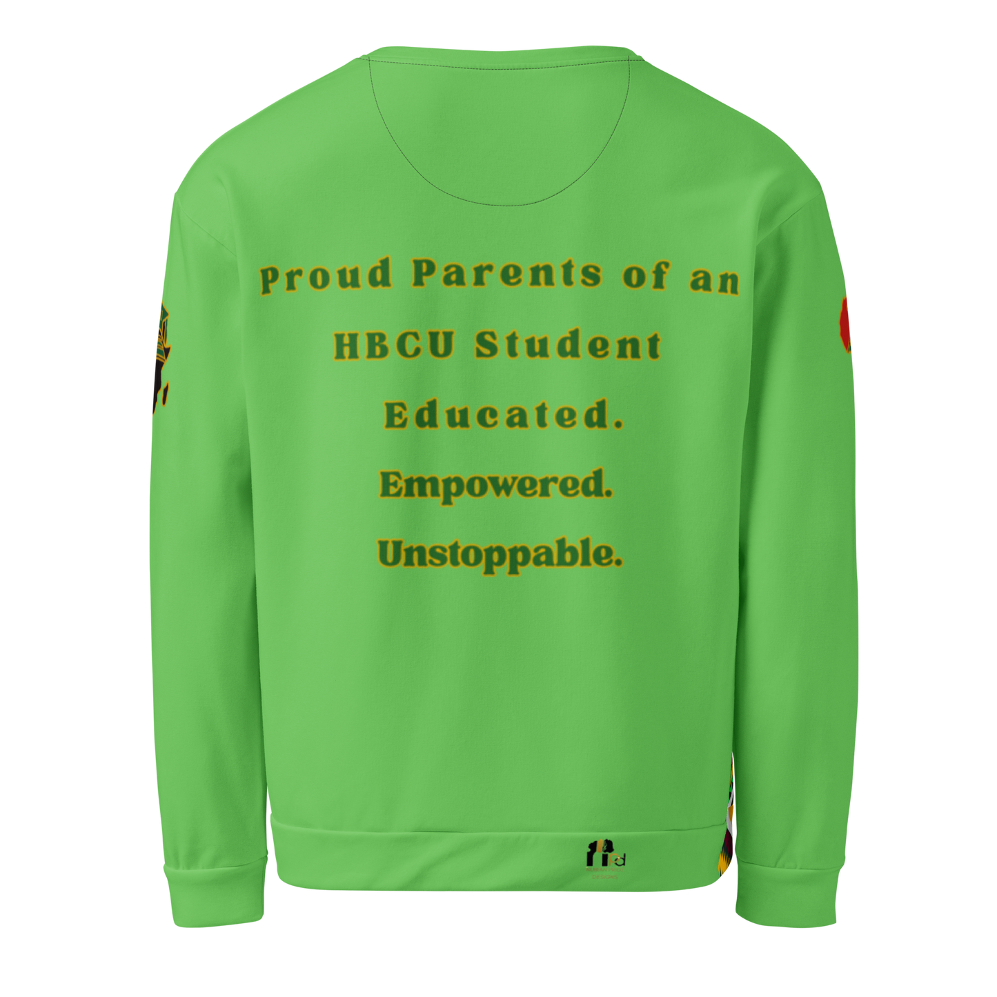 HBCU Proud Parents Tribal Print Sweatshirt – Heritage, Pride & Black Excellence in Tribal Green