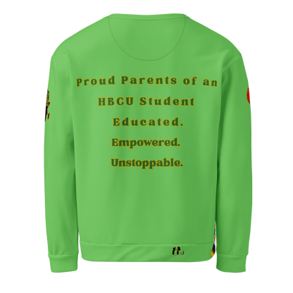 HBCU Proud Parents Tribal Print Sweatshirt – Heritage, Pride & Black Excellence in Tribal Green