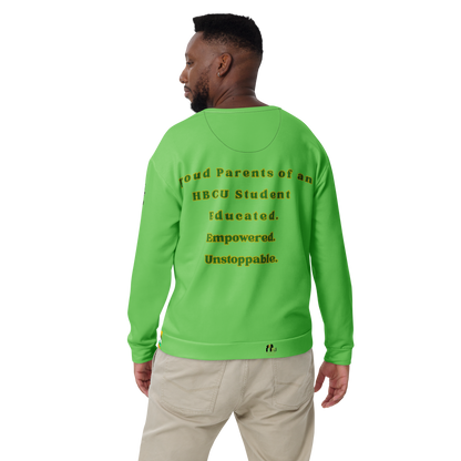 HBCU Proud Parents Tribal Print Sweatshirt – Heritage, Pride & Black Excellence in Tribal Green