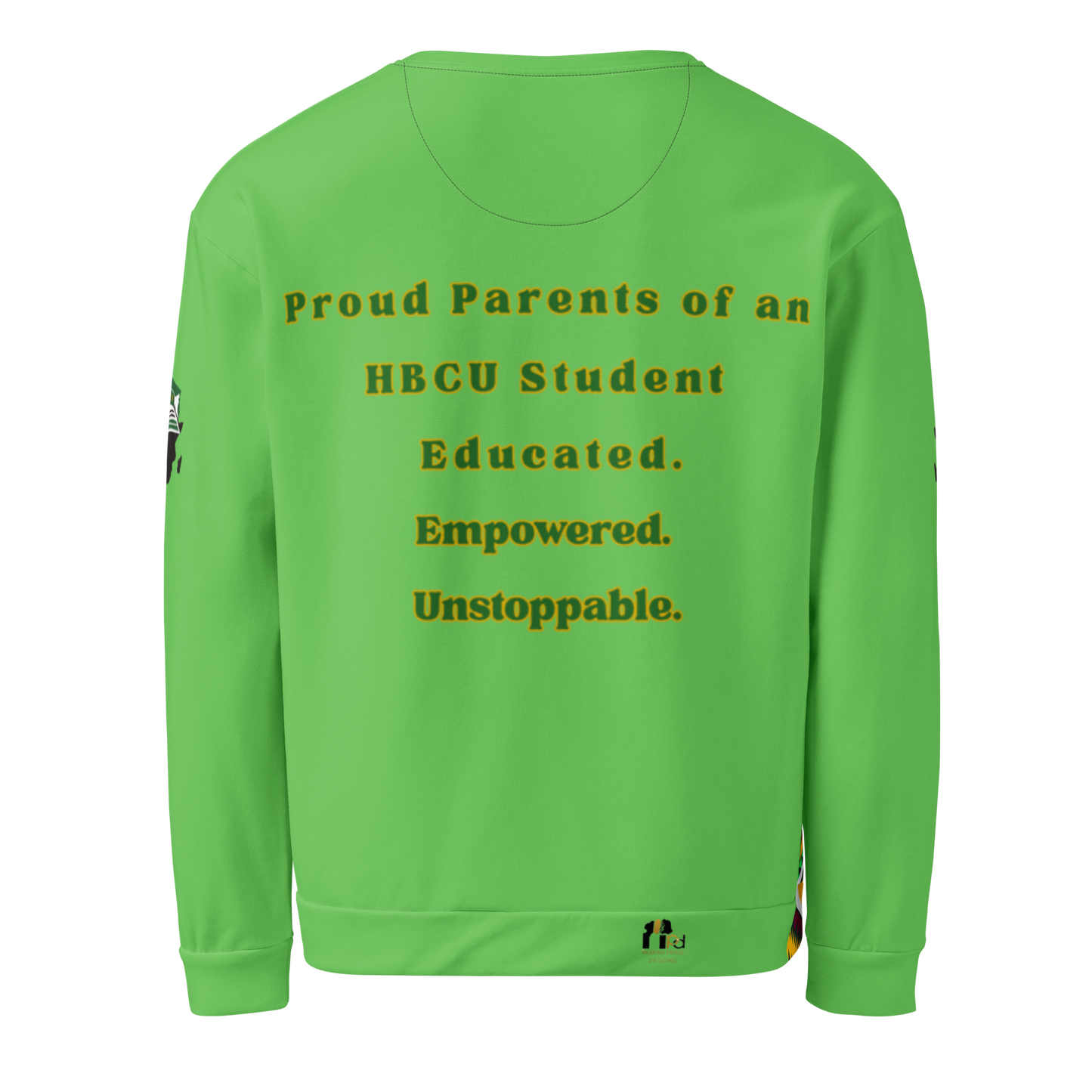 HBCU Proud Parents Tribal Print Sweatshirt – Heritage, Pride & Black Excellence in Tribal Green