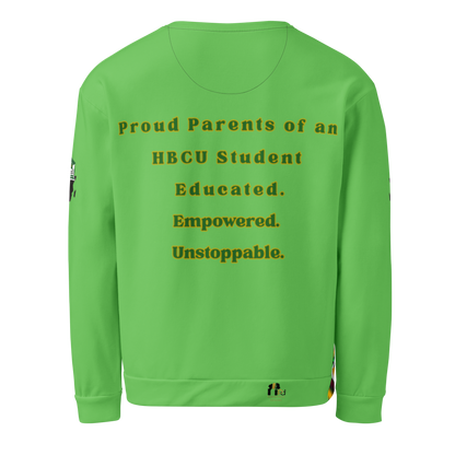 HBCU Proud Parents Tribal Print Sweatshirt – Heritage, Pride & Black Excellence in Tribal Green