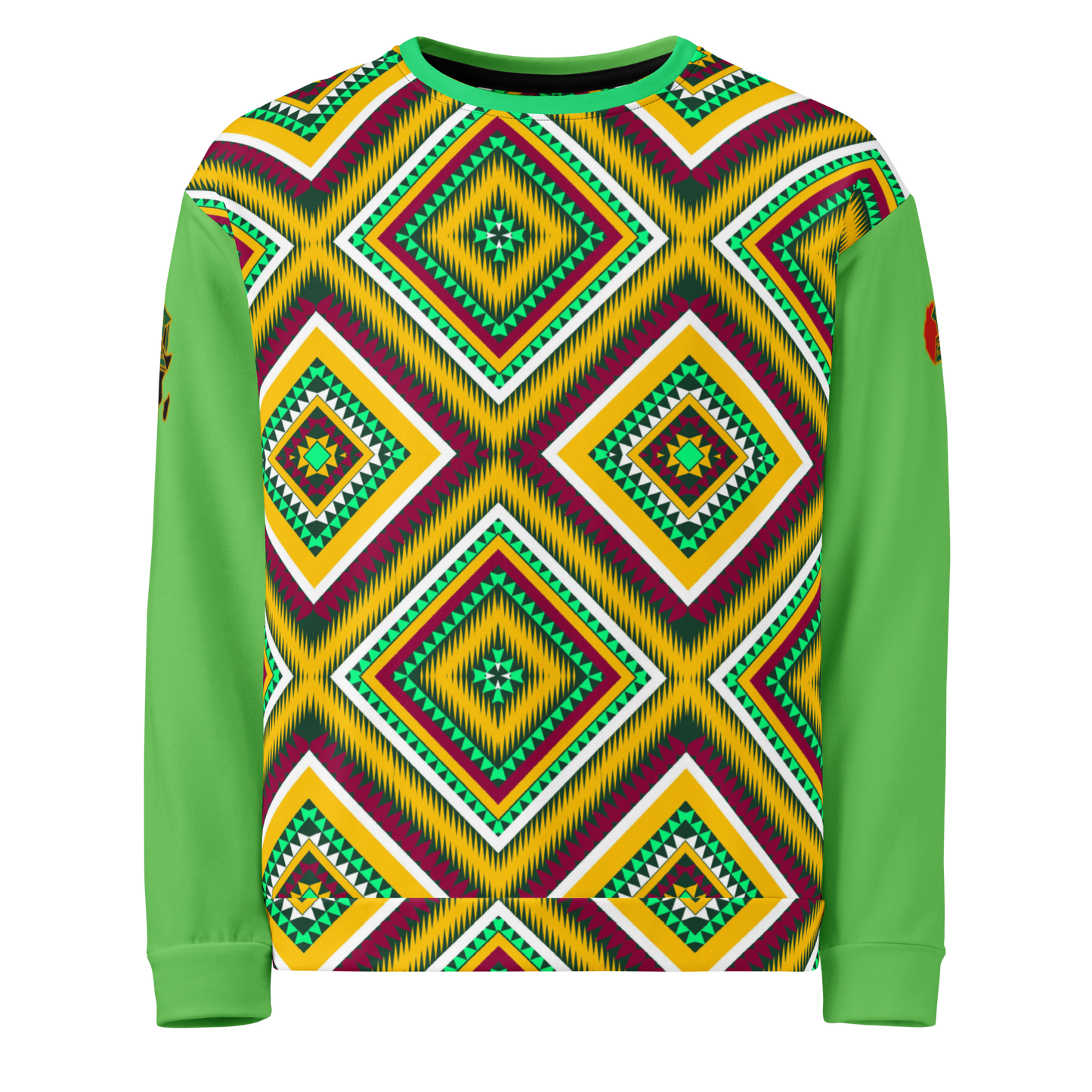 HBCU Proud Parents Tribal Print Sweatshirt – Heritage, Pride & Black Excellence in Tribal Green